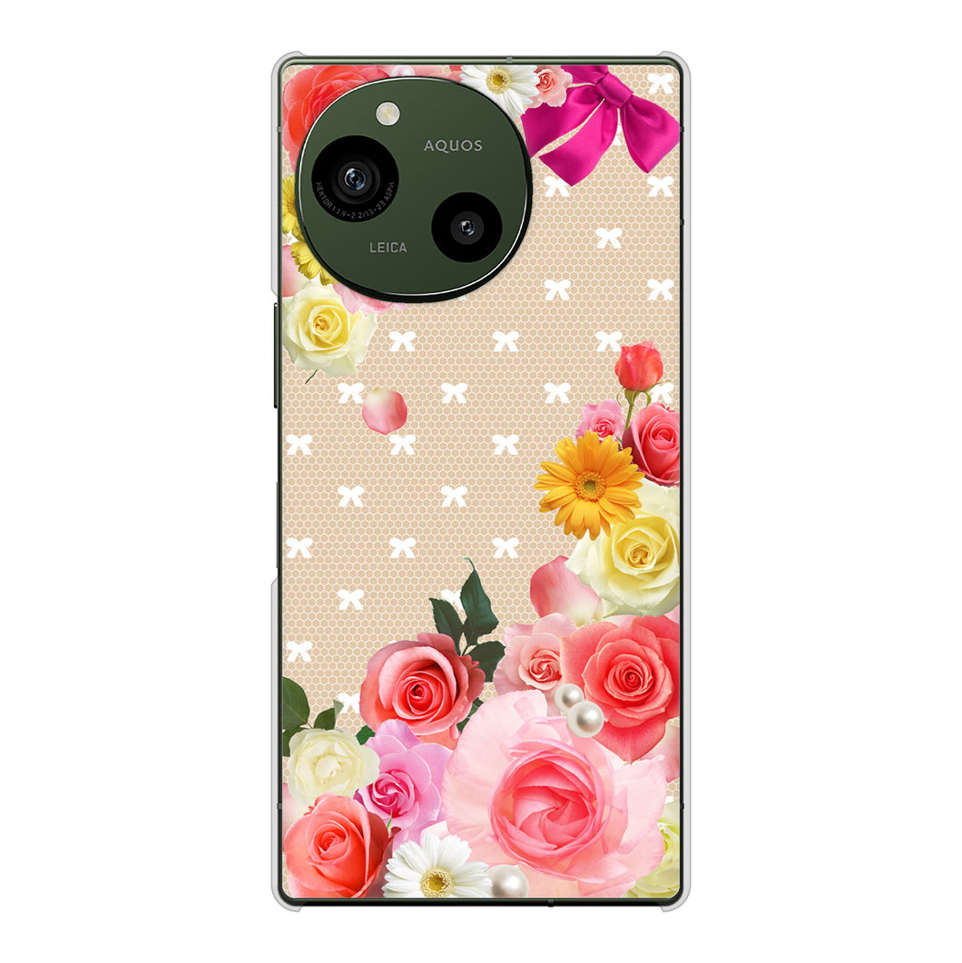AQUOS R9 SH-51E docomo 高画質仕上げ 背面印刷 ハードケースロマンチックなバラ