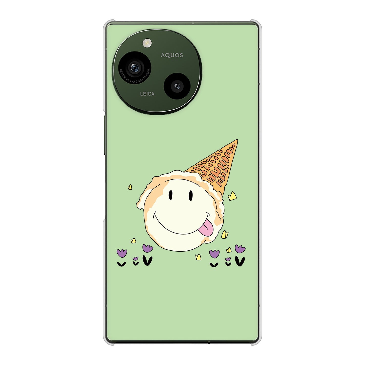 AQUOS R10 SH-51F docomo 高画質仕上げ 背面印刷 ハードケーススイーツイラスト