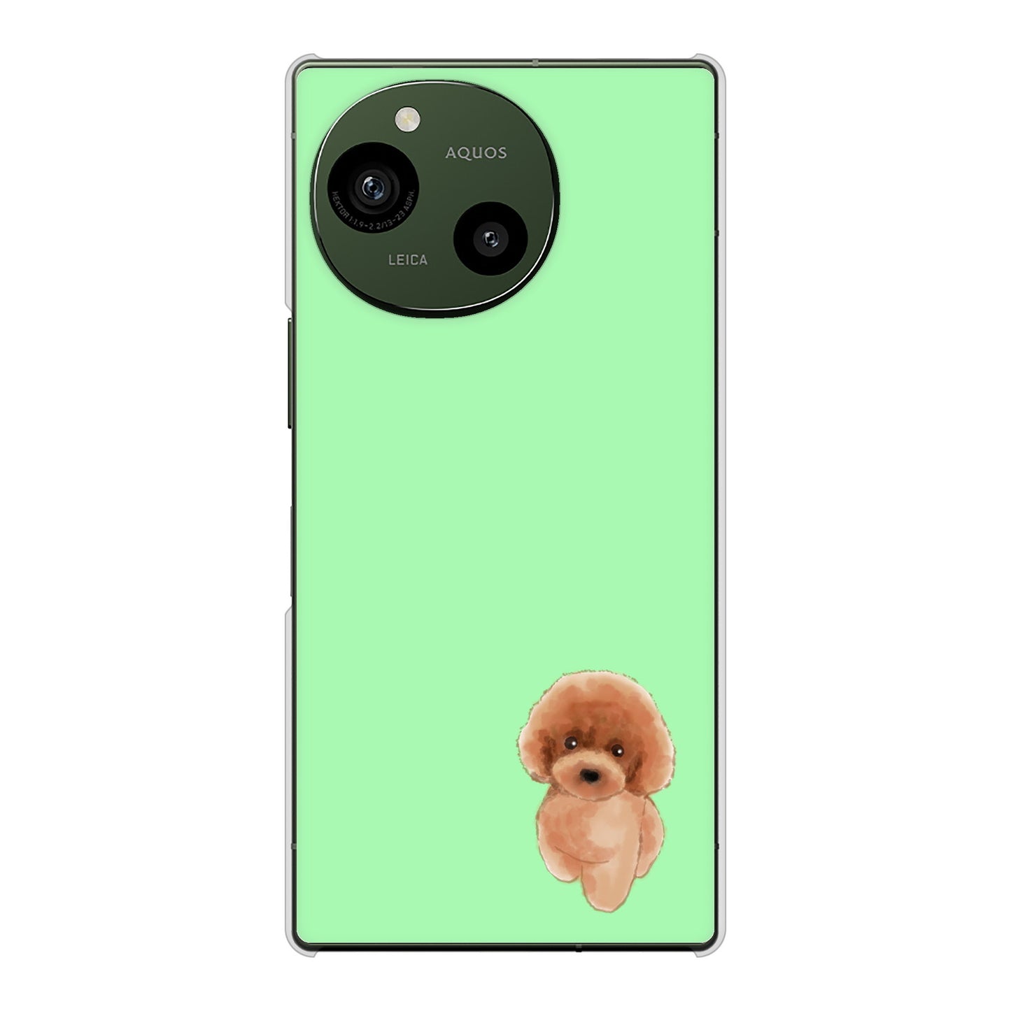 AQUOS R10 SH-51F docomo 高画質仕上げ 背面印刷 ハードケーストイプードルレッド