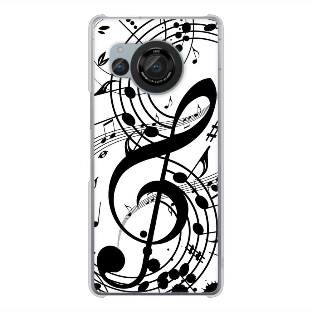 AQUOS R8 SH-52D docomo 高画質仕上げ 背面印刷 ハードケース音符