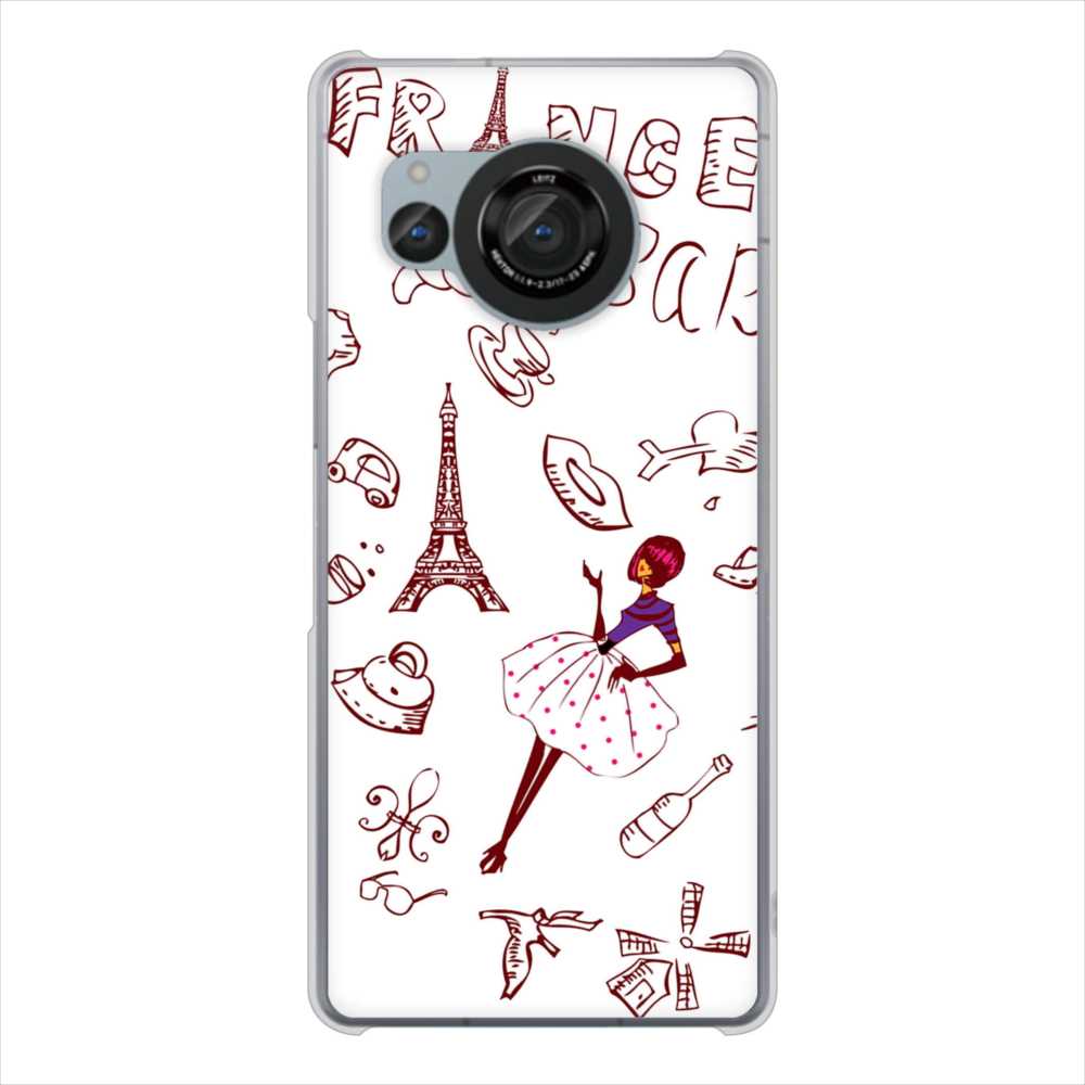 AQUOS R8 SH-52D docomo 高画質仕上げ 背面印刷 ハードケースLOVE フランス