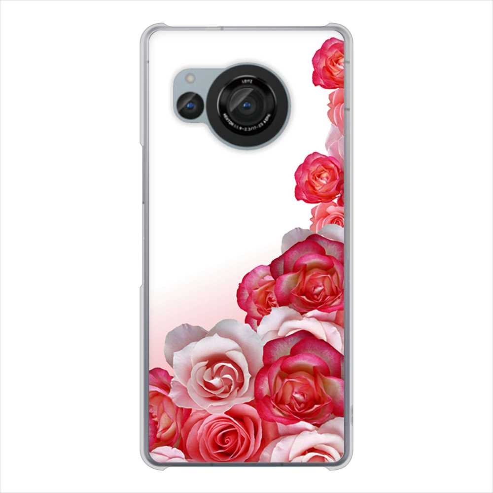 AQUOS R8 SH-52D docomo 高画質仕上げ 背面印刷 ハードケースロマンチックなバラ