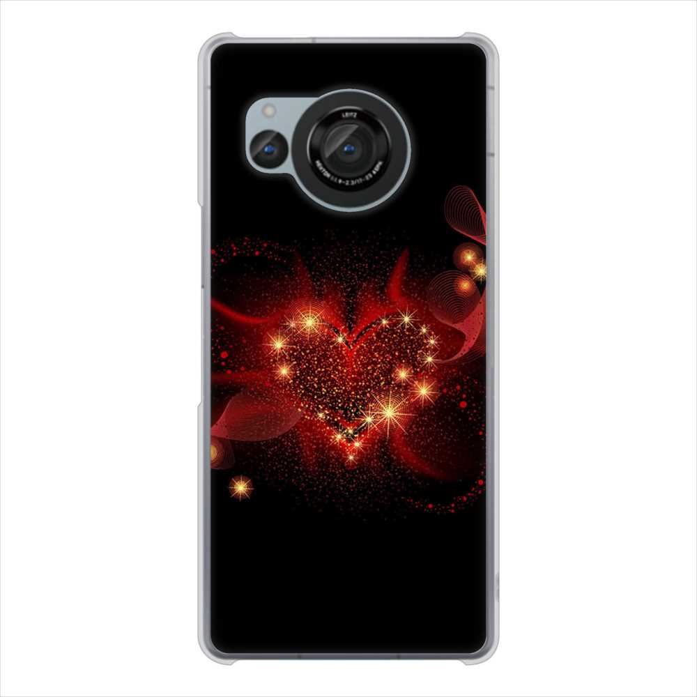 AQUOS R8 SH-52D docomo 高画質仕上げ 背面印刷 ハードケースきらめきハート