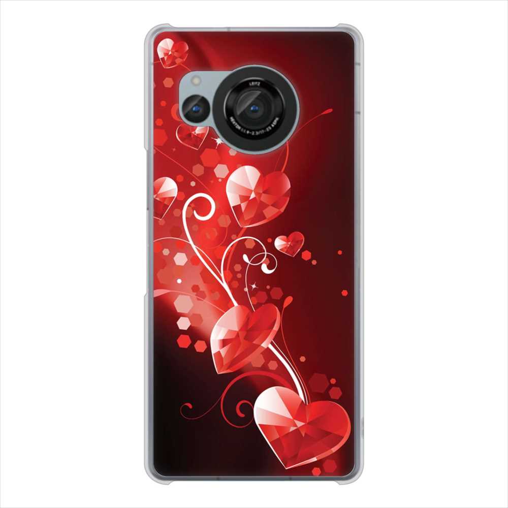 AQUOS R8 SH-52D docomo 高画質仕上げ 背面印刷 ハードケースきらめきハート