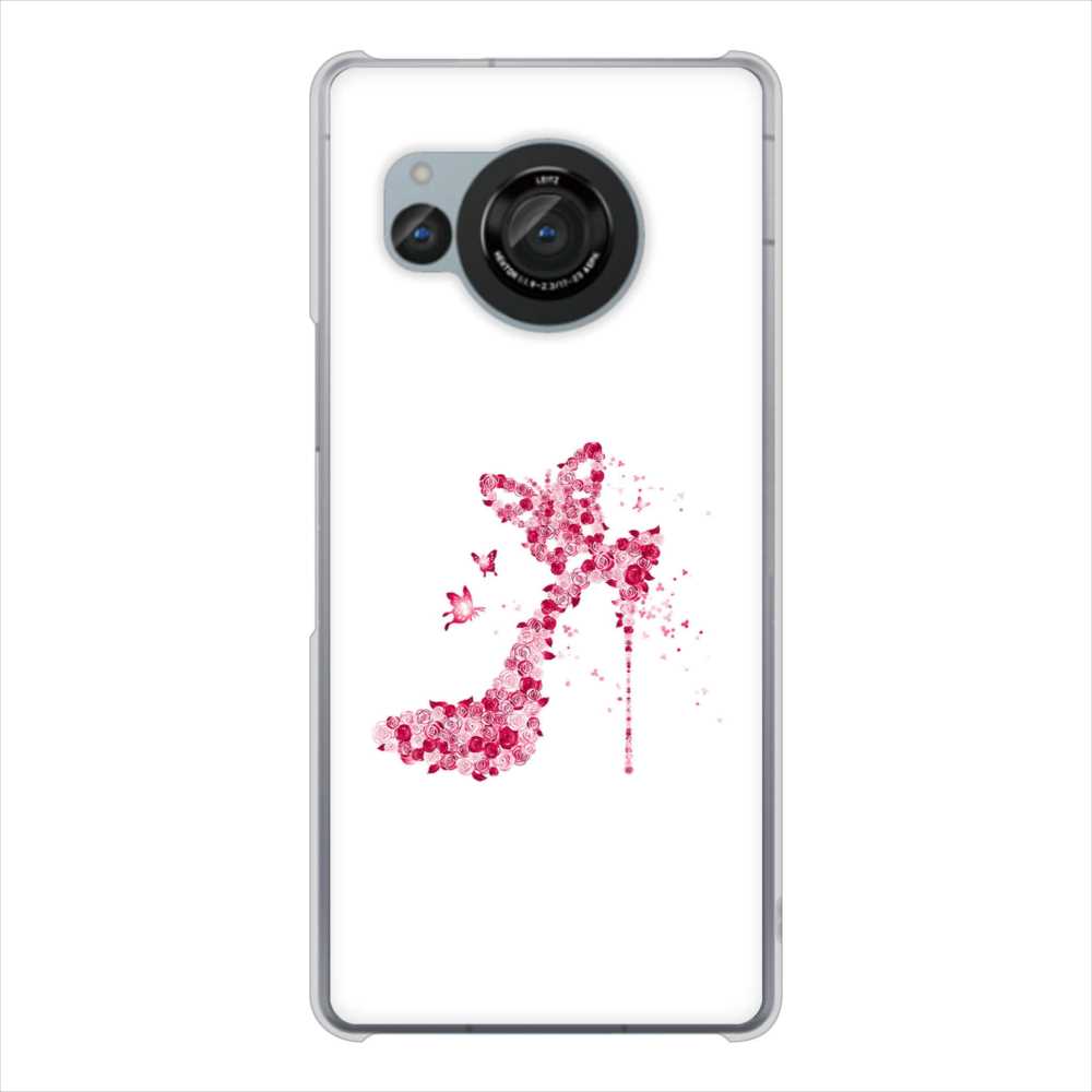 AQUOS R8 SH-52D docomo 高画質仕上げ 背面印刷 ハードケース 【387 薔薇のハイヒール】
