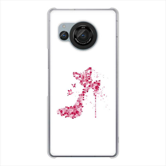 AQUOS R8 SH-52D docomo 高画質仕上げ 背面印刷 ハードケース 【387 薔薇のハイヒール】
