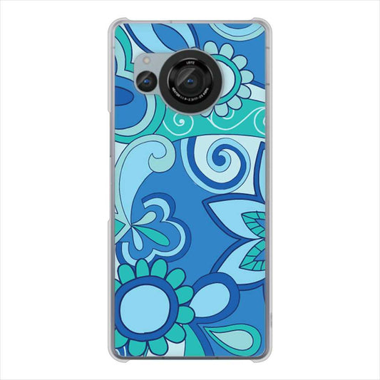 AQUOS R8 SH-52D docomo 高画質仕上げ 背面印刷 ハードケース 【409 ブルーミックス】