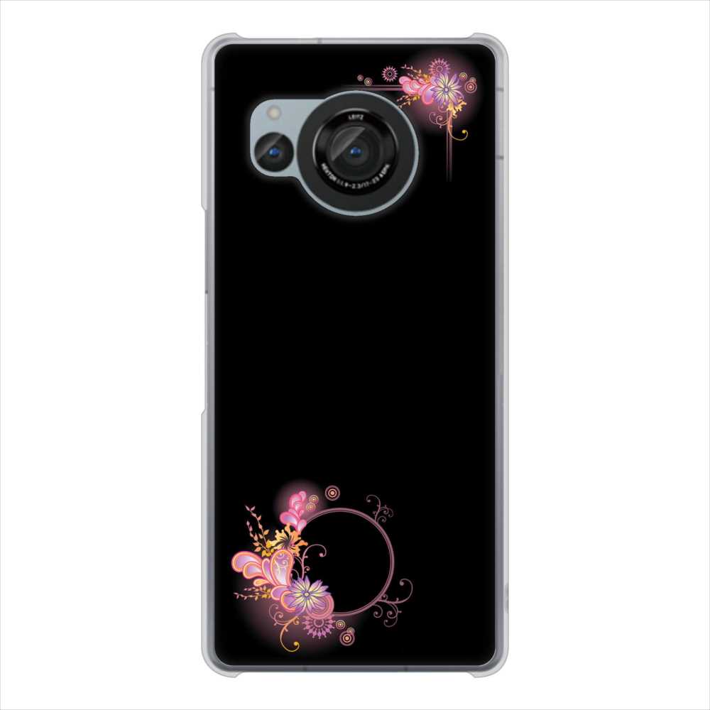 AQUOS R8 SH-52D docomo 高画質仕上げ 背面印刷 ハードケース 【437 華のフレーム】