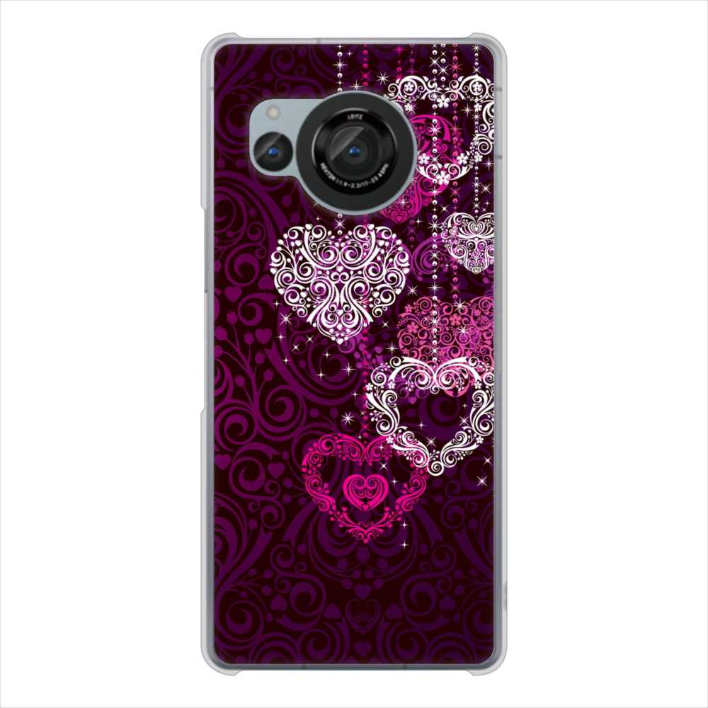 AQUOS R8 SH-52D docomo 高画質仕上げ 背面印刷 ハードケースきらめきハート