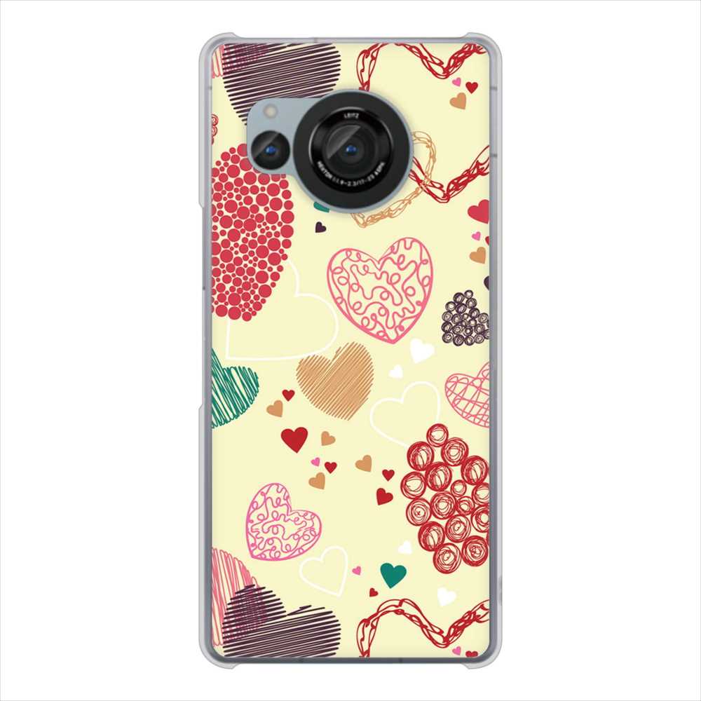 AQUOS R8 SH-52D docomo 高画質仕上げ 背面印刷 ハードケース 【480 素朴なハート】