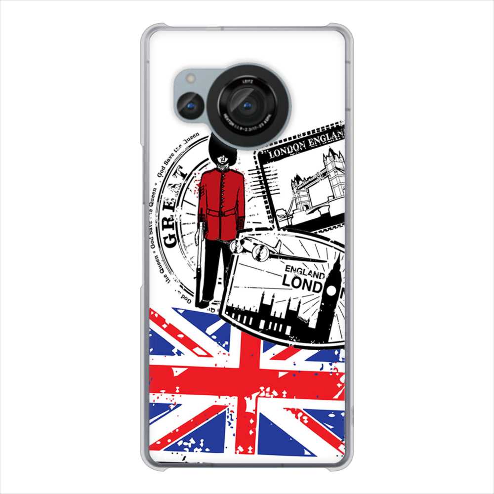 AQUOS R8 SH-52D docomo 高画質仕上げ 背面印刷 ハードケースイギリスの風景