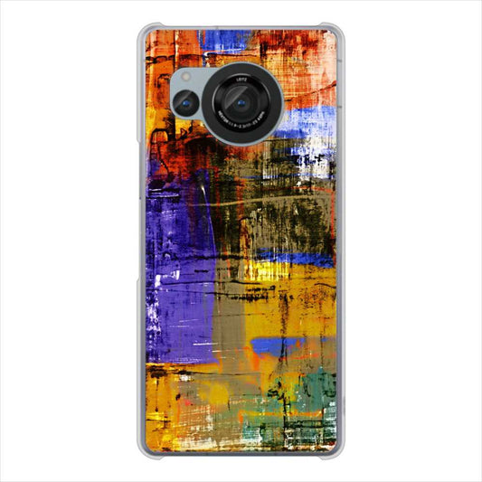 AQUOS R8 SH-52D docomo 高画質仕上げ 背面印刷 ハードケース 【609 クラッシュアートBL】