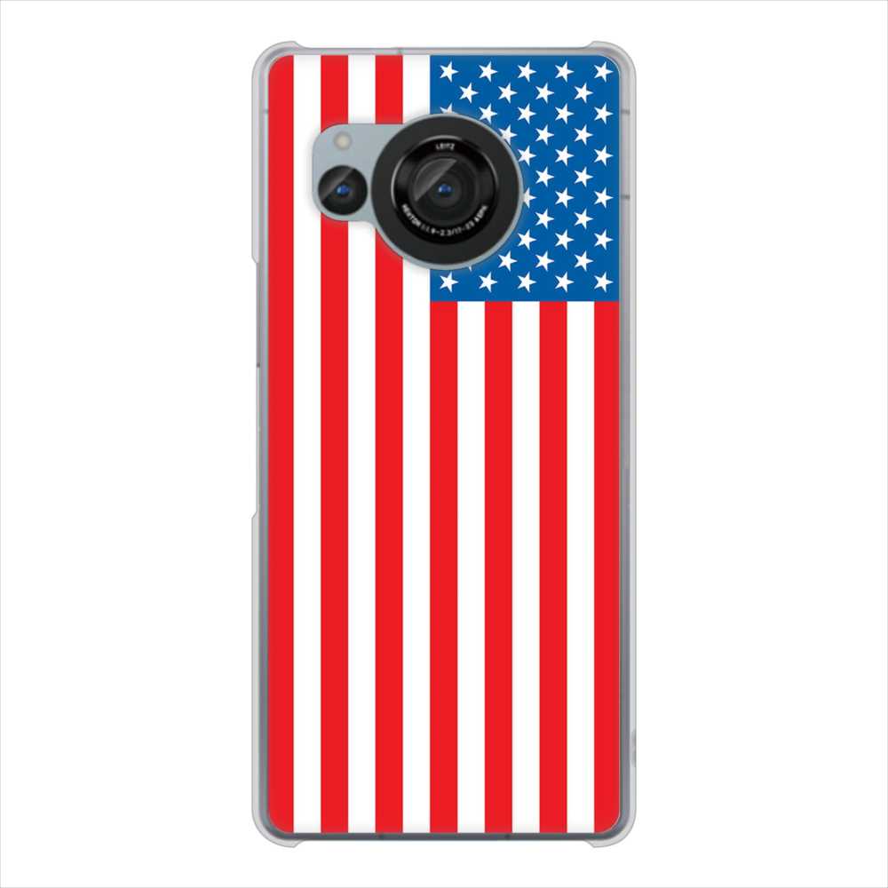 AQUOS R8 SH-52D docomo 高画質仕上げ 背面印刷 ハードケース国旗