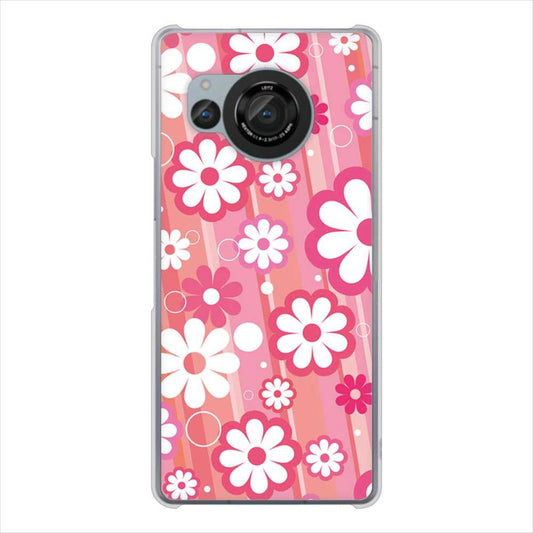 AQUOS R8 SH-52D docomo 高画質仕上げ 背面印刷 ハードケース 【751 マーガレット(ピンク系)】
