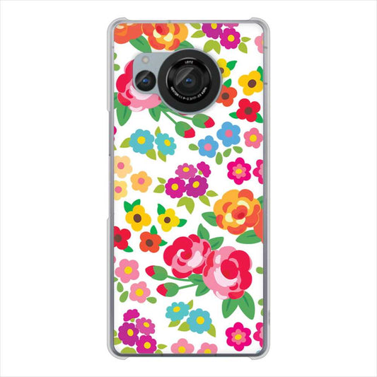 AQUOS R8 SH-52D docomo 高画質仕上げ 背面印刷 ハードケース 【776 5月のフラワーガーデン】