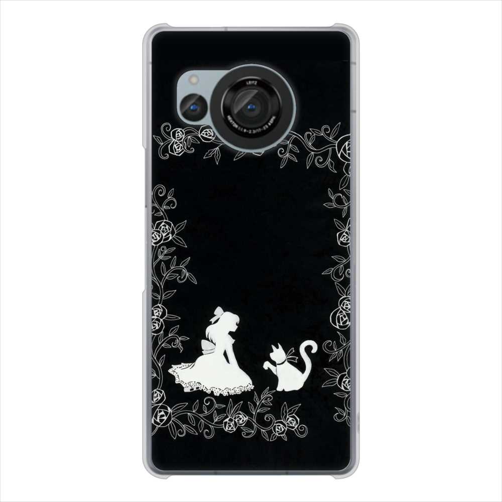 AQUOS R8 SH-52D docomo 高画質仕上げ 背面印刷 ハードケースお姫様とネコ