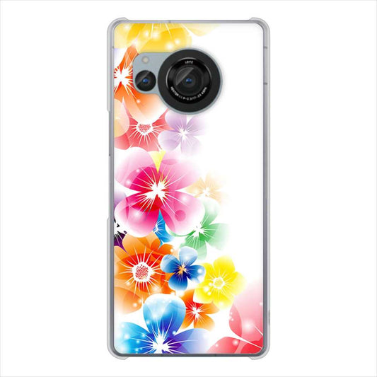 AQUOS R8 SH-52D docomo 高画質仕上げ 背面印刷 ハードケース 【1209 光と花】