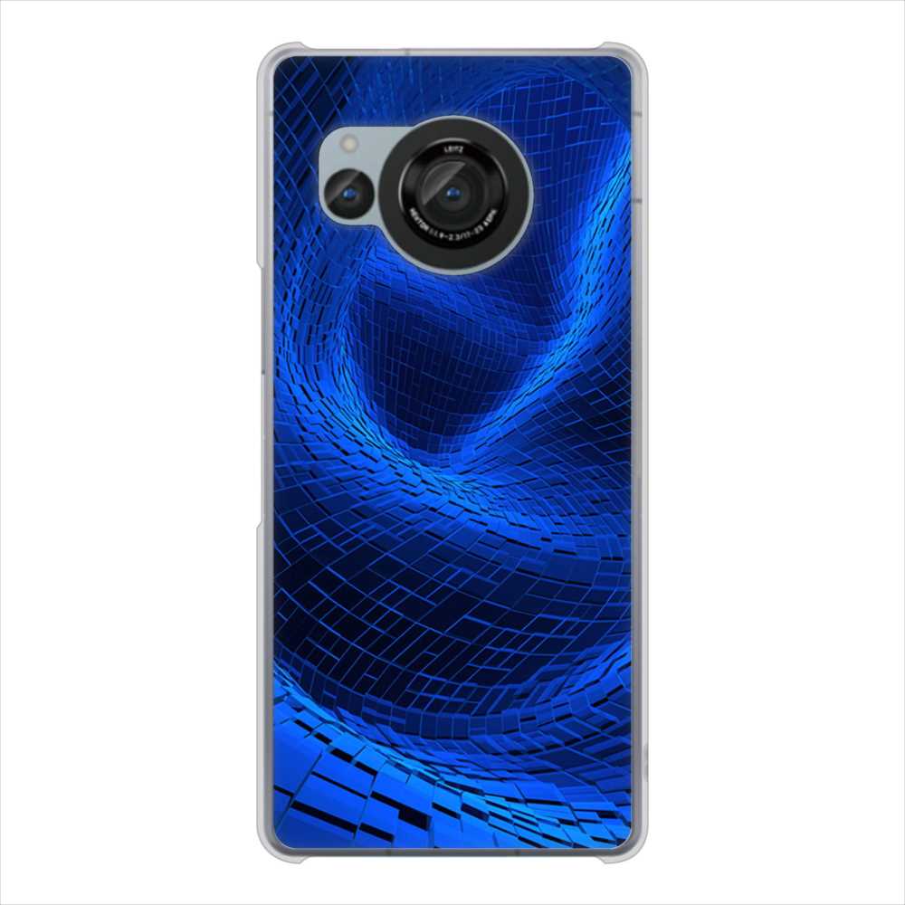 AQUOS R8 SH-52D docomo 高画質仕上げ 背面印刷 ハードケース 【1302 ワープブルー】