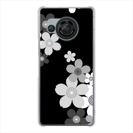 AQUOS R8 SH-52D docomo 高画質仕上げ 背面印刷 ハードケース 【1334 桜のフレーム】