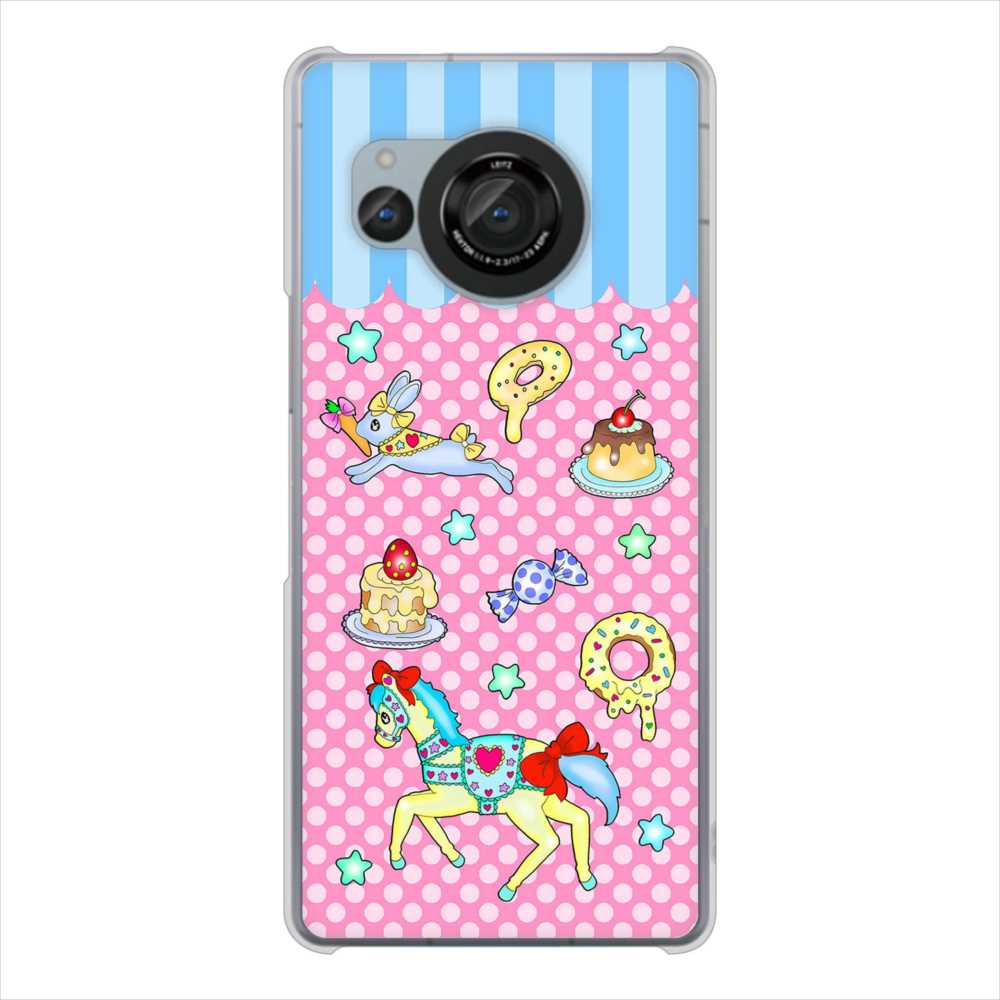 AQUOS R8 SH-52D docomo 高画質仕上げ 背面印刷 ハードケースむかいあぐる メリーゴーランド