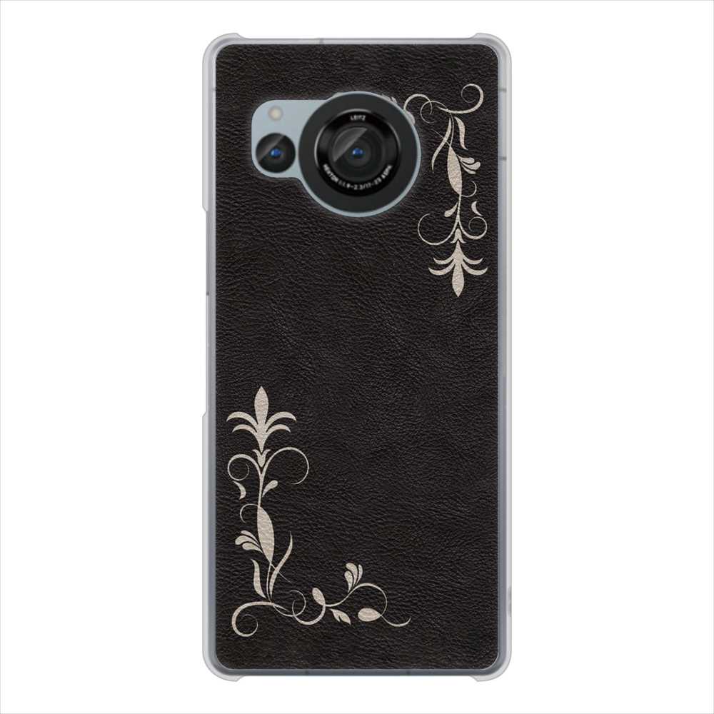 AQUOS R8 SH-52D docomo 高画質仕上げ 背面印刷 ハードケース 【EK825 レザー風グラスフレーム】