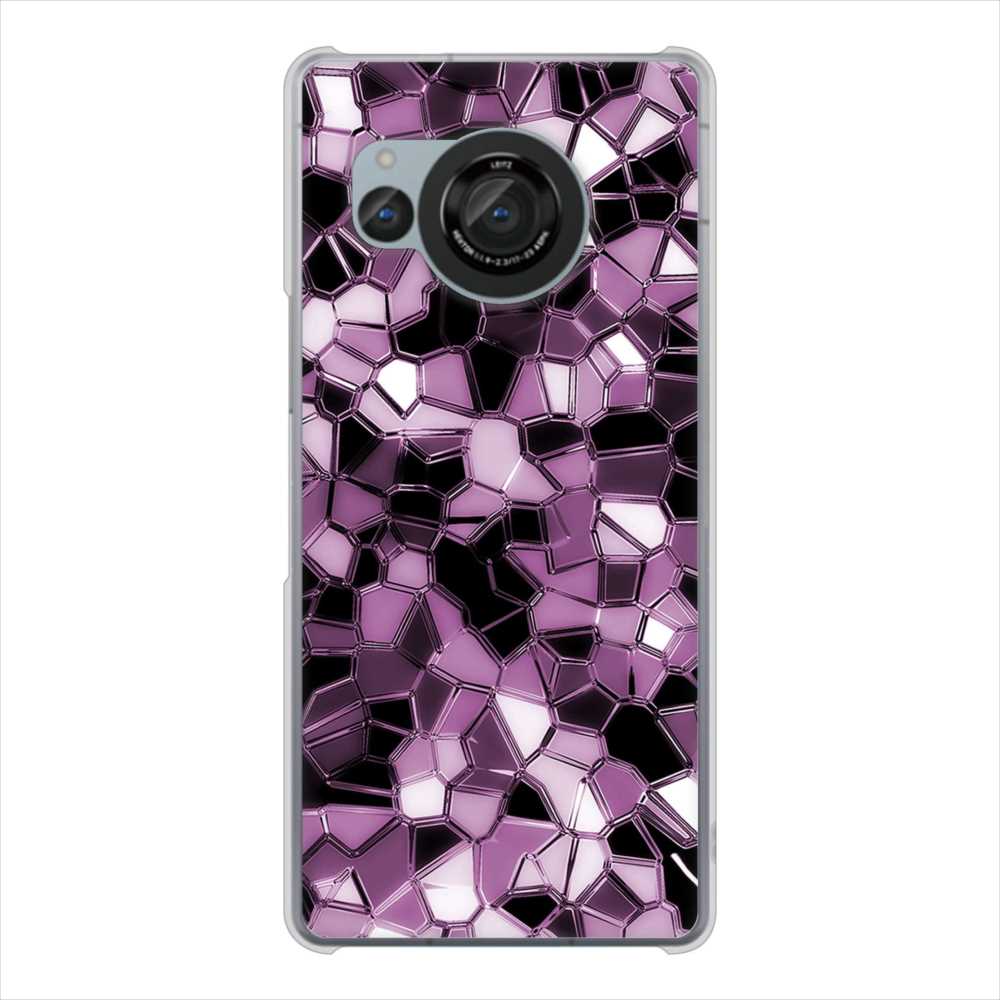 AQUOS R8 SH-52D docomo 高画質仕上げ 背面印刷 ハードケース 【EK837 テクニカルミラーパープル】