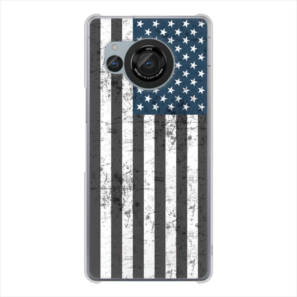 AQUOS R8 SH-52D docomo 高画質仕上げ 背面印刷 ハードケース 【EK864 アメリカンフラッグビンテージ】