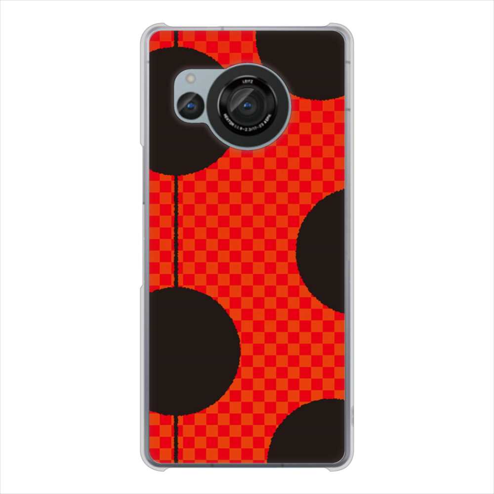 AQUOS R8 SH-52D docomo 高画質仕上げ 背面印刷 ハードケース 【IB906 てんとうむしのシンプル】