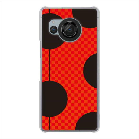 AQUOS R8 SH-52D docomo 高画質仕上げ 背面印刷 ハードケース 【IB906 てんとうむしのシンプル】