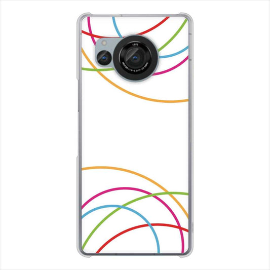 AQUOS R8 SH-52D docomo 高画質仕上げ 背面印刷 ハードケース 【IB912 重なり合う曲線】