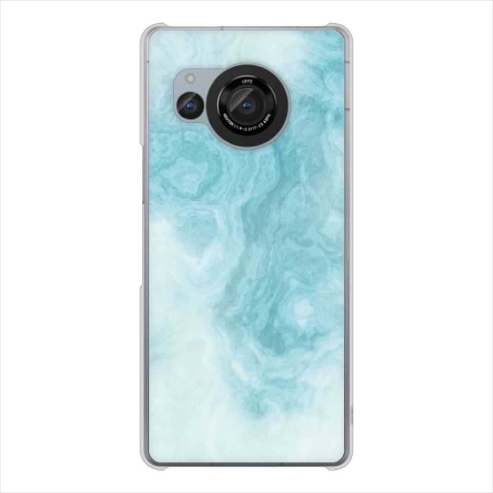 AQUOS R8 SH-52D docomo 高画質仕上げ 背面印刷 ハードケース大理石BK