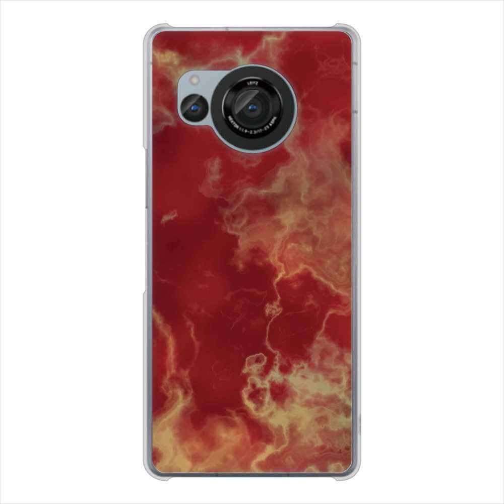 AQUOS R8 SH-52D docomo 高画質仕上げ 背面印刷 ハードケース大理石BK