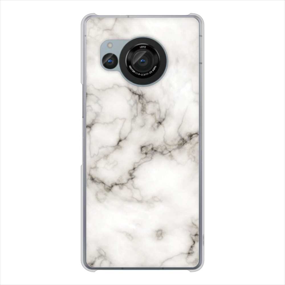 AQUOS R8 SH-52D docomo 高画質仕上げ 背面印刷 ハードケース大理石BK