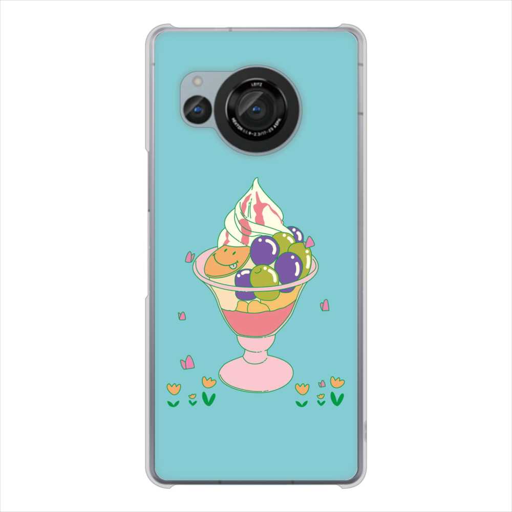AQUOS R8 SH-52D docomo 高画質仕上げ 背面印刷 ハードケーススイーツイラスト