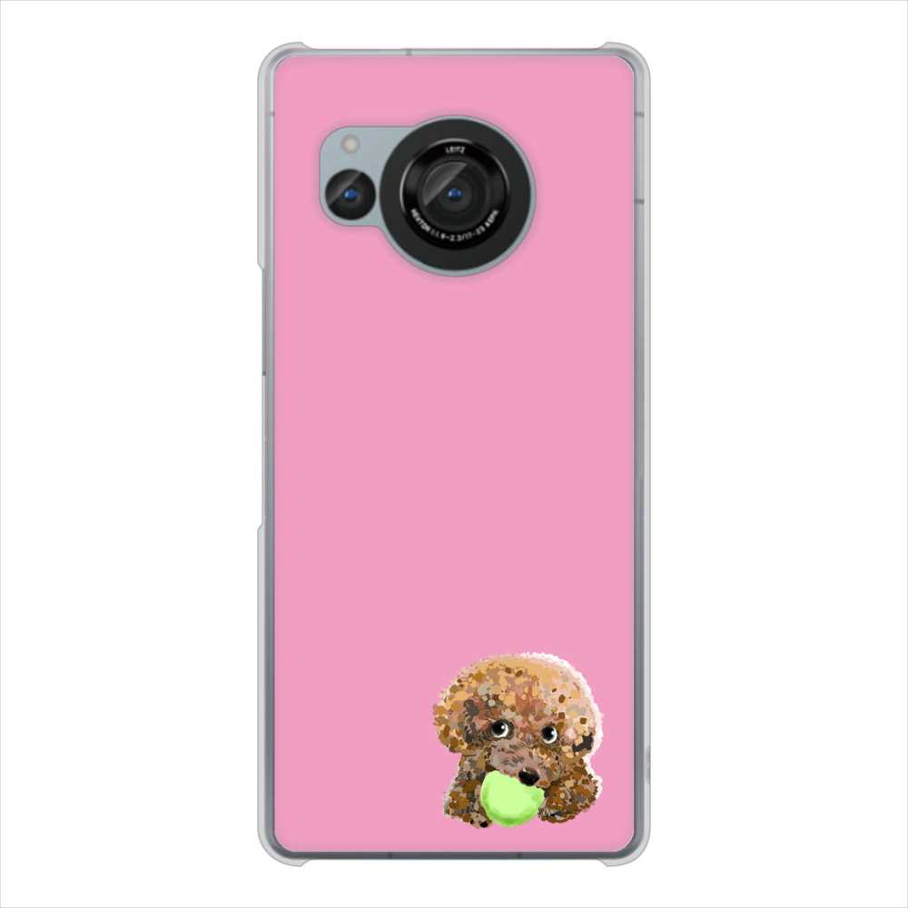 AQUOS R8 SH-52D docomo 高画質仕上げ 背面印刷 ハードケーストイプードル&ボール