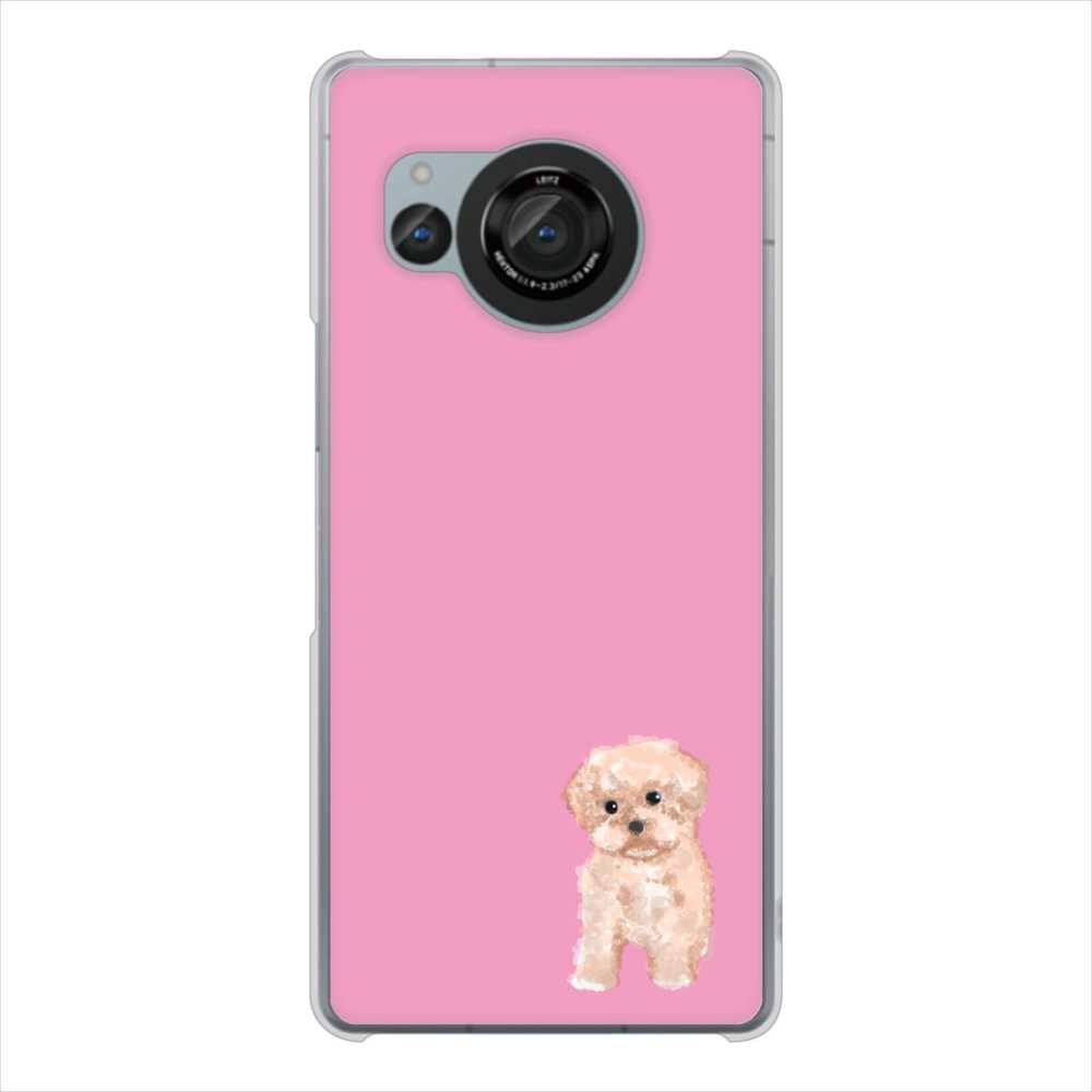 AQUOS R8 SH-52D docomo 高画質仕上げ 背面印刷 ハードケーストイプードルアプリコット