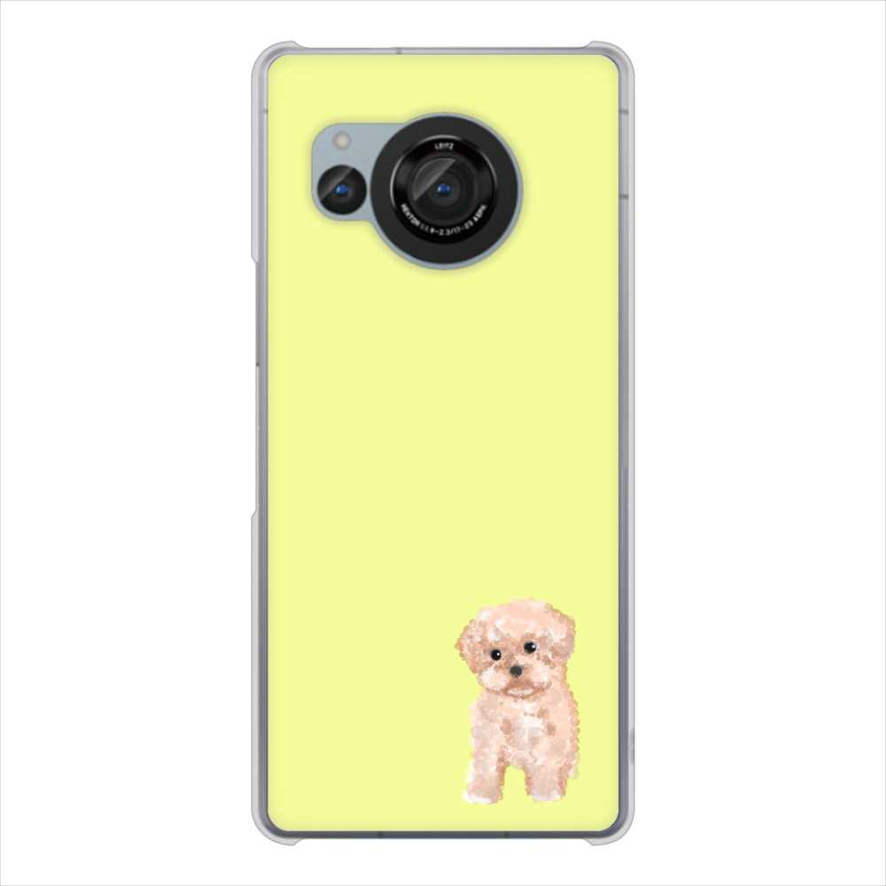 AQUOS R8 SH-52D docomo 高画質仕上げ 背面印刷 ハードケーストイプードルアプリコット