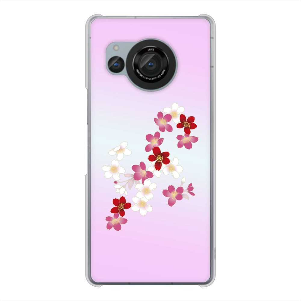AQUOS R8 SH-52D docomo 高画質仕上げ 背面印刷 ハードケース和花柄