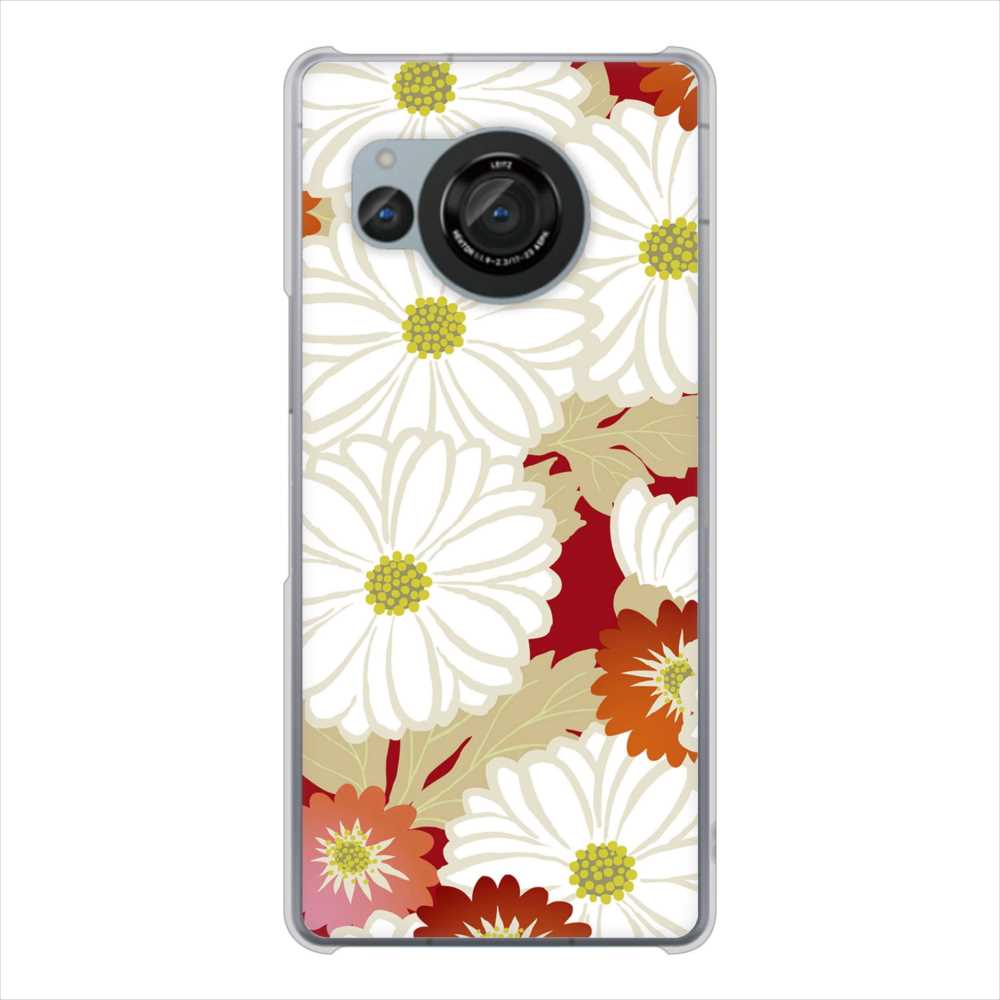 AQUOS R8 SH-52D docomo 高画質仕上げ 背面印刷 ハードケース和花柄