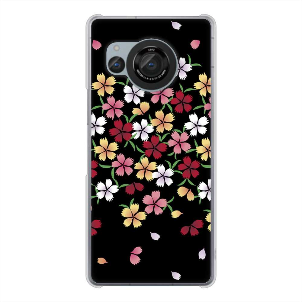 AQUOS R8 SH-52D docomo 高画質仕上げ 背面印刷 ハードケース和花柄