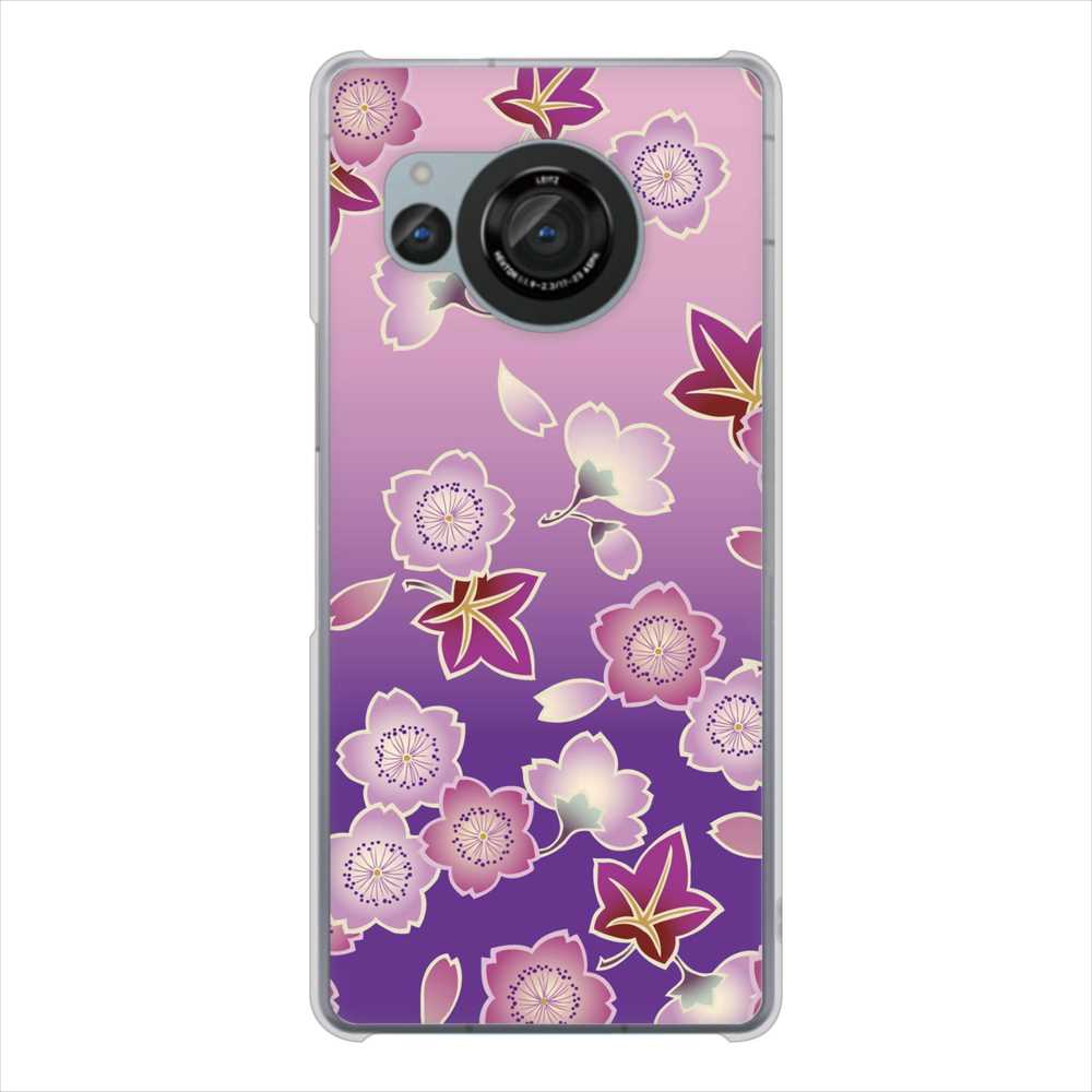 AQUOS R8 SH-52D docomo 高画質仕上げ 背面印刷 ハードケース和花柄