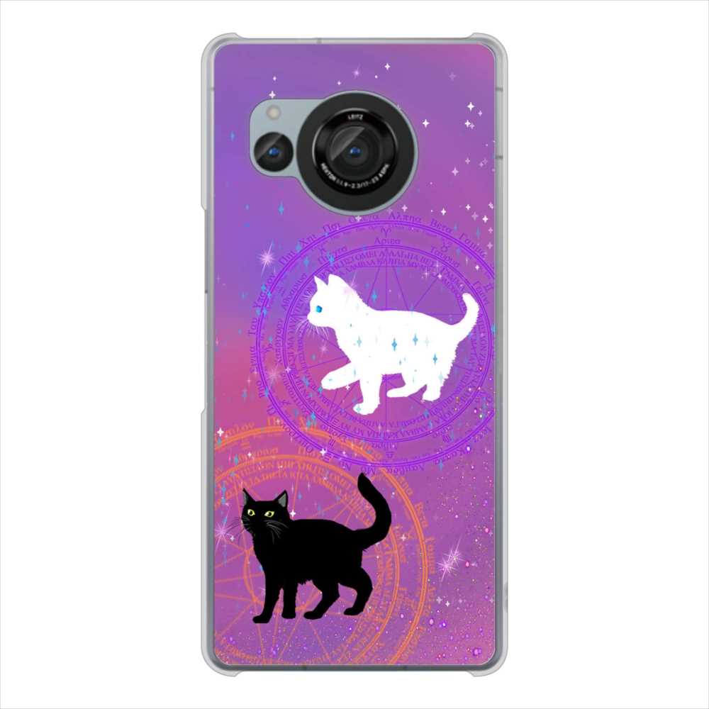 AQUOS R8 SH-52D docomo 高画質仕上げ 背面印刷 ハードケース魔法陣猫