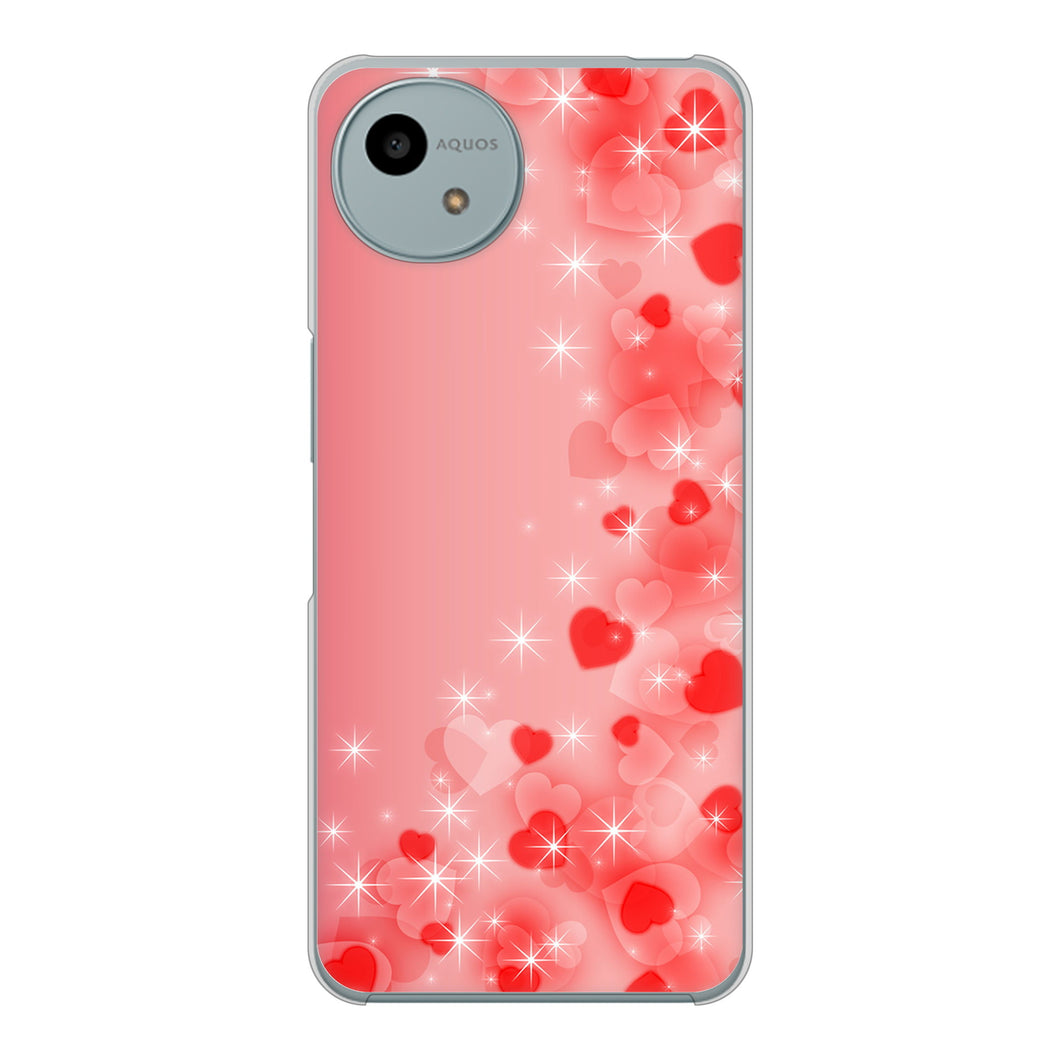 AQUOS wish4 SH-52E docomo 高画質仕上げ 背面印刷 ハードケース 【003 ハート色の夢】