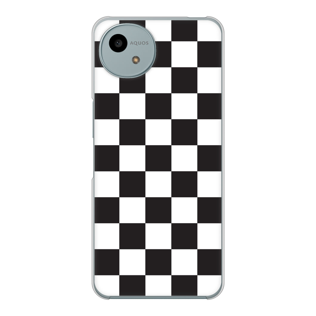AQUOS wish4 SH-52E docomo 高画質仕上げ 背面印刷 ハードケース 【151 フラッグチェック】