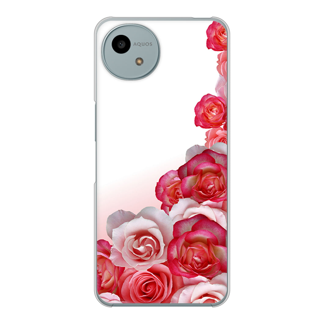 AQUOS wish4 SH-52E docomo 高画質仕上げ 背面印刷 ハードケースロマンチックなバラ