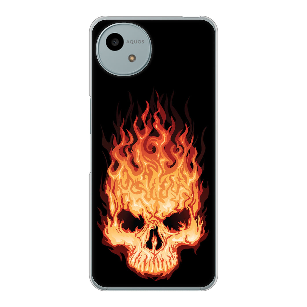 AQUOS wish4 SH-52E docomo 高画質仕上げ 背面印刷 ハードケース 【364 ドクロの怒り】