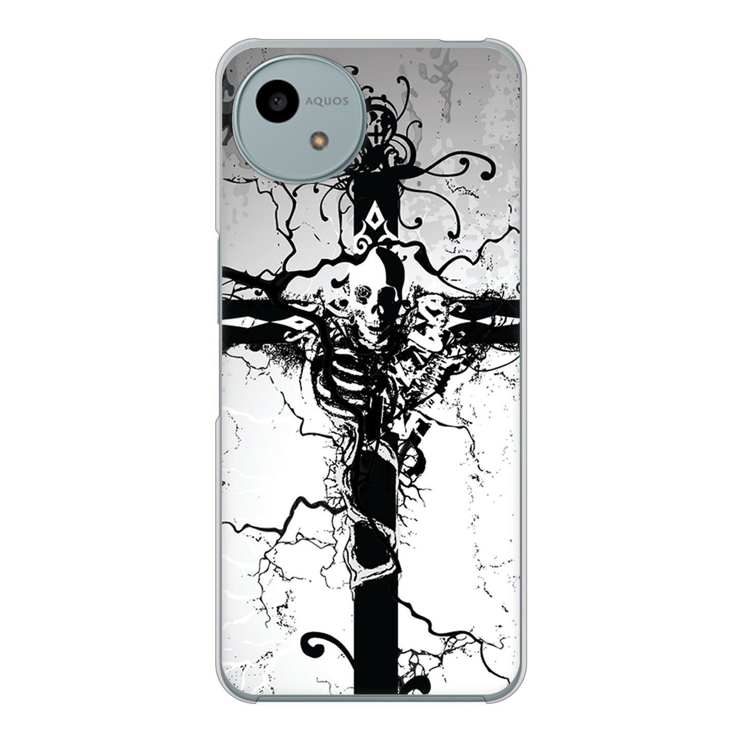 AQUOS wish4 SH-52E docomo 高画質仕上げ 背面印刷 ハードケース 【432 張付の骸】