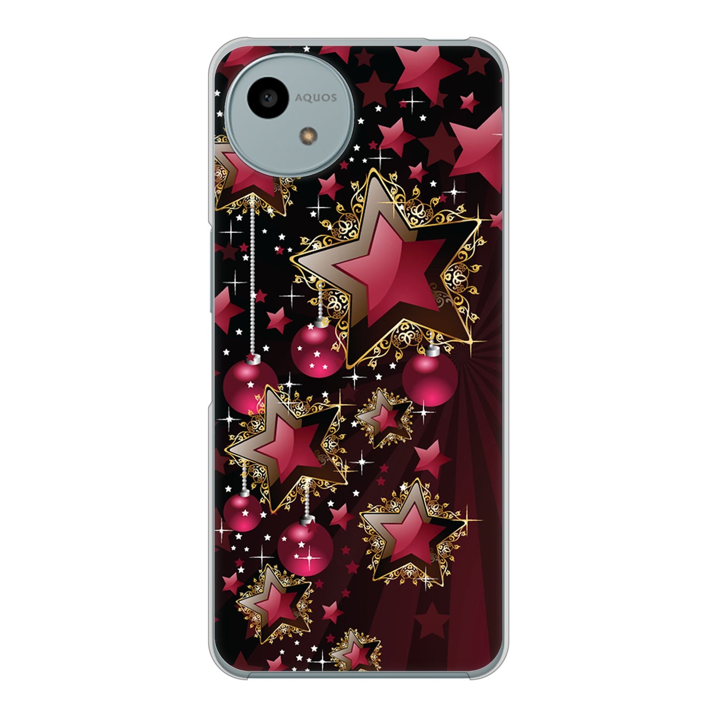 AQUOS wish4 SH-52E docomo 高画質仕上げ 背面印刷 ハードケース 【434 星の壁】