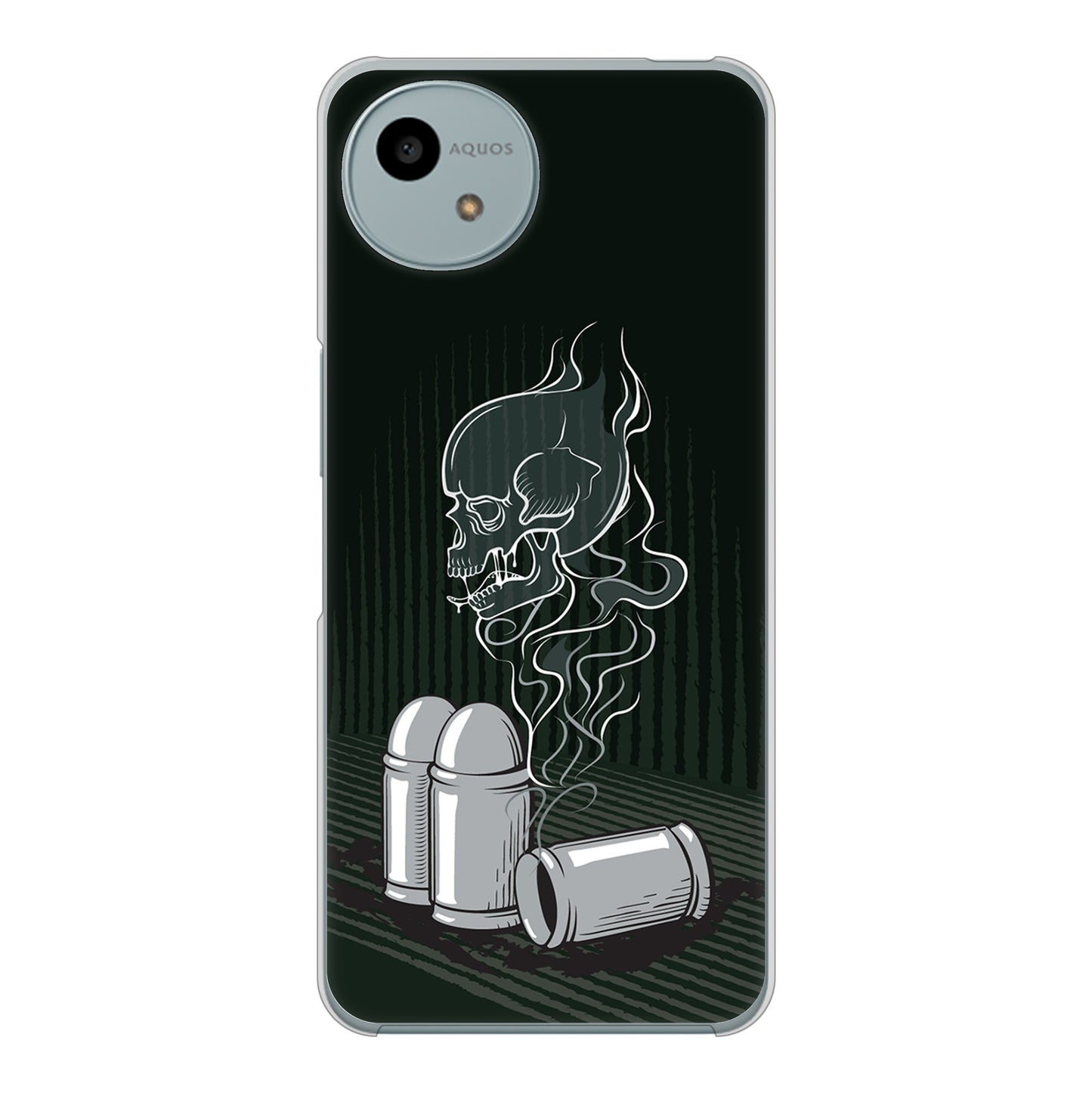 AQUOS wish4 SH-52E docomo 高画質仕上げ 背面印刷 ハードケース 【481 弾丸】