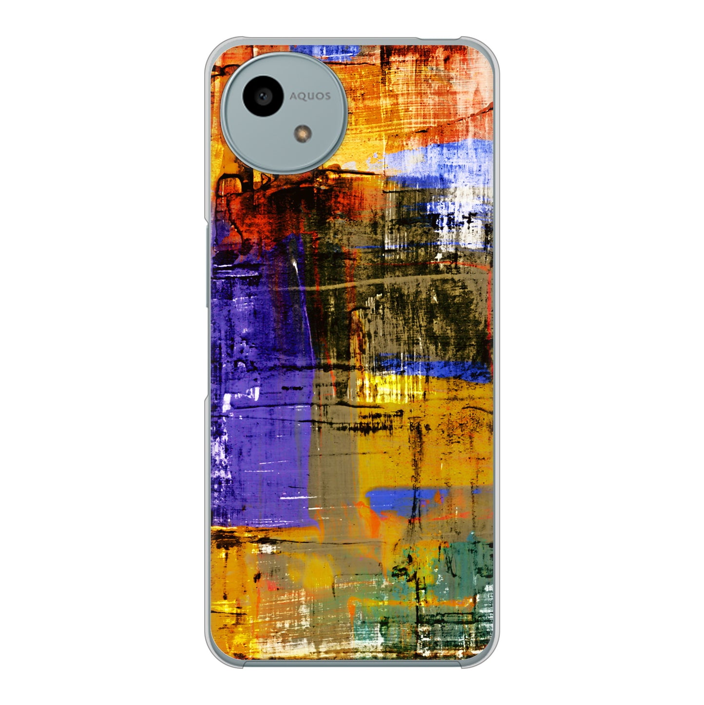 AQUOS wish4 SH-52E docomo 高画質仕上げ 背面印刷 ハードケース 【609 クラッシュアートBL】